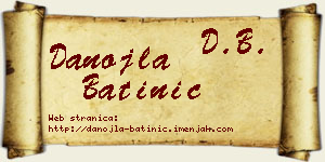 Danojla Batinić vizit kartica